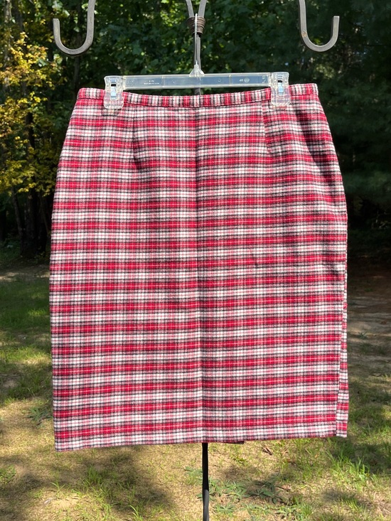 Gymboree Dresses & Skirts - 2007 Gymboree Retro Red Plaid Midi Pencil Skirt Size 6 Academia Cotton Holiday